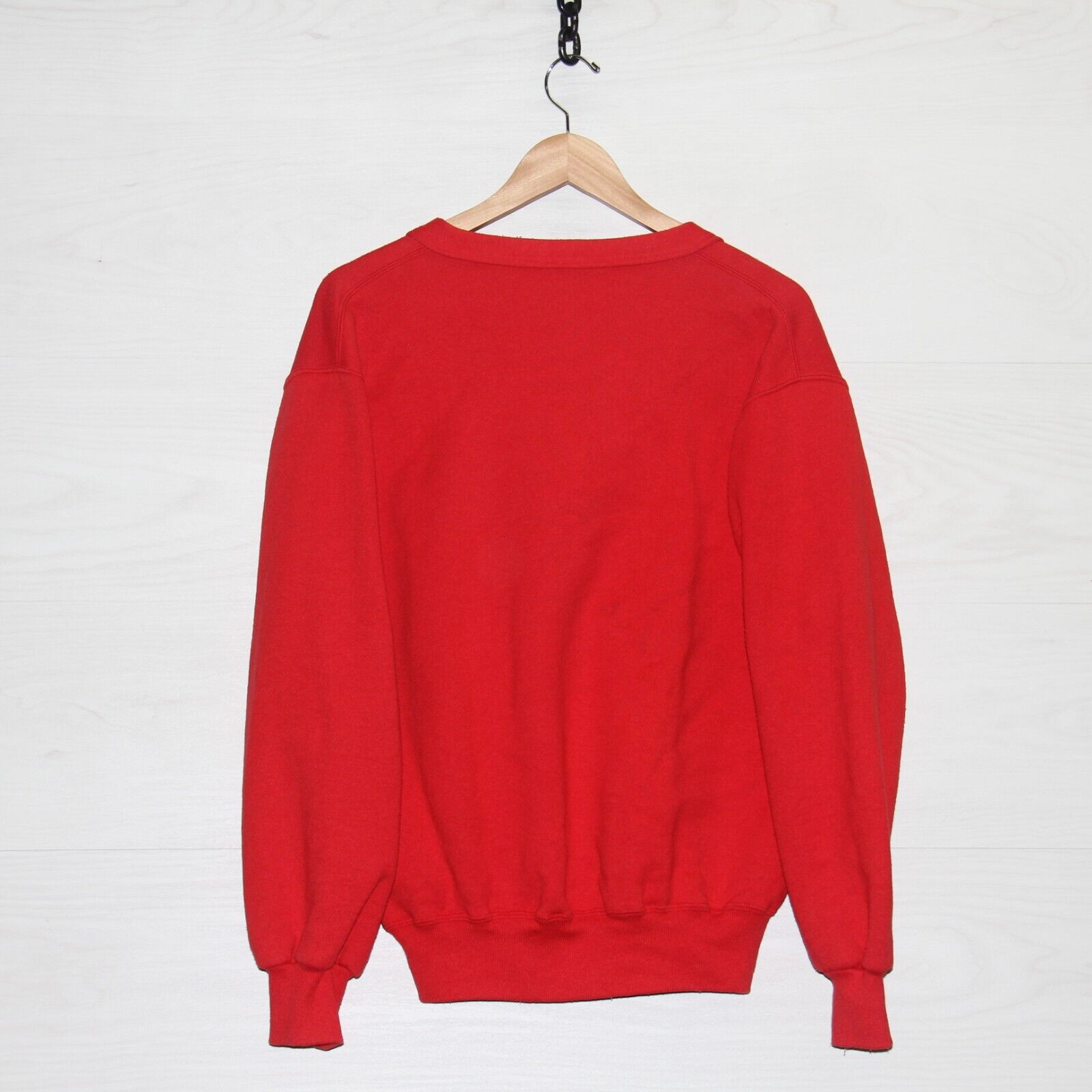 Vintage Russell Athletic Blank Sweatshirt Cardigan Size Medium Red