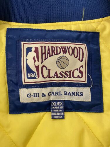 Vintage Indiana Pacers G-III Carl Banks Bomber Jacket XL Hardwood Classics NBA