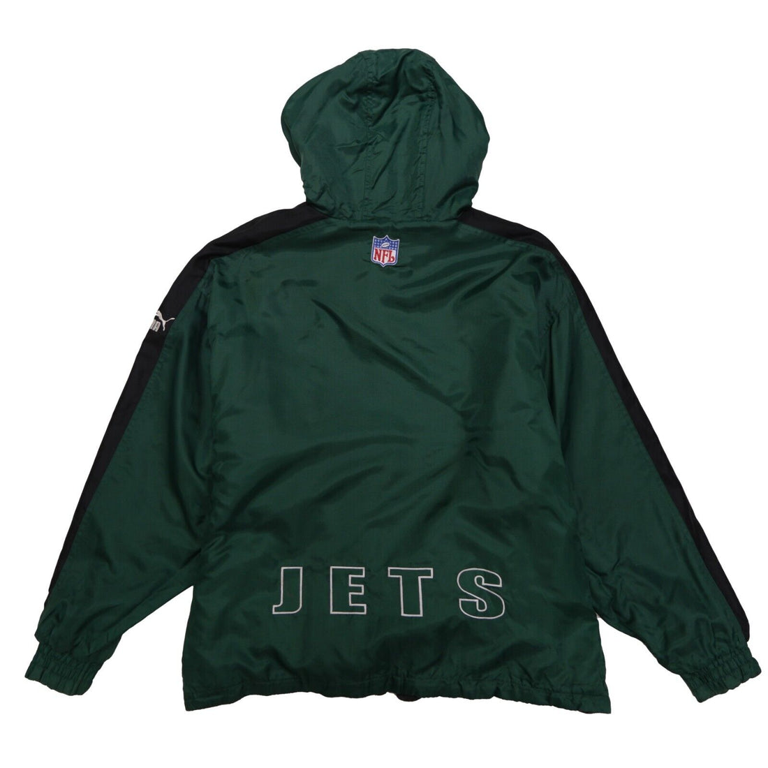 New York Jets Puma On Field Coat Jacket Size Medium Reversible NFL