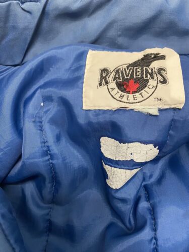 Vintage Toronto Maple Leafs Ravens Athletic Puffer Jacket Size Medium NHL 90s