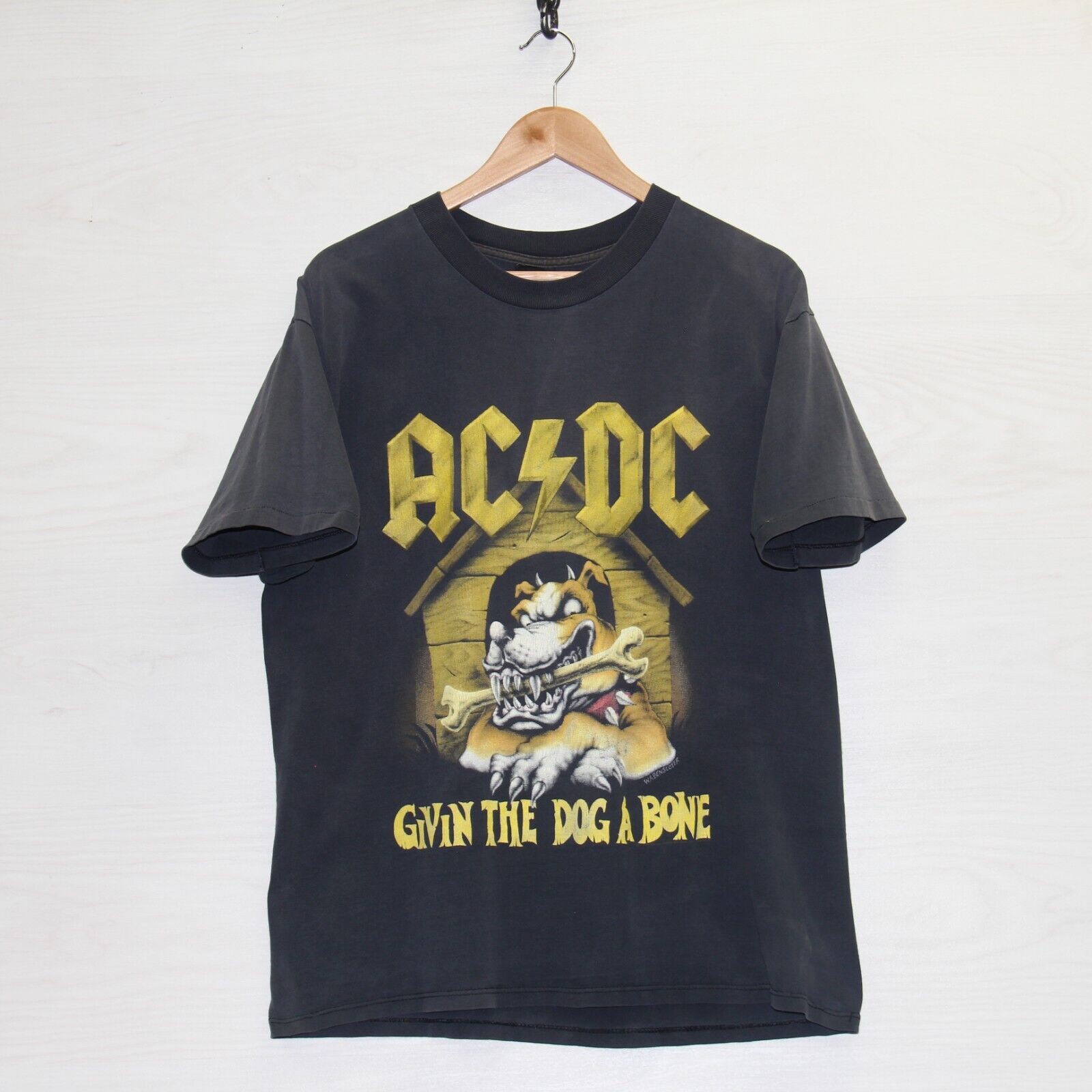 Vintage ACDC Givin The Dog A Bone T-Shirt XL Black Band Tee Made In USA