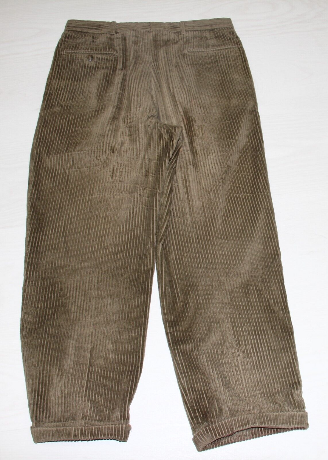 Vintage Berle Corduroy Pants Size 33 X 28.5 Taupe Made USA