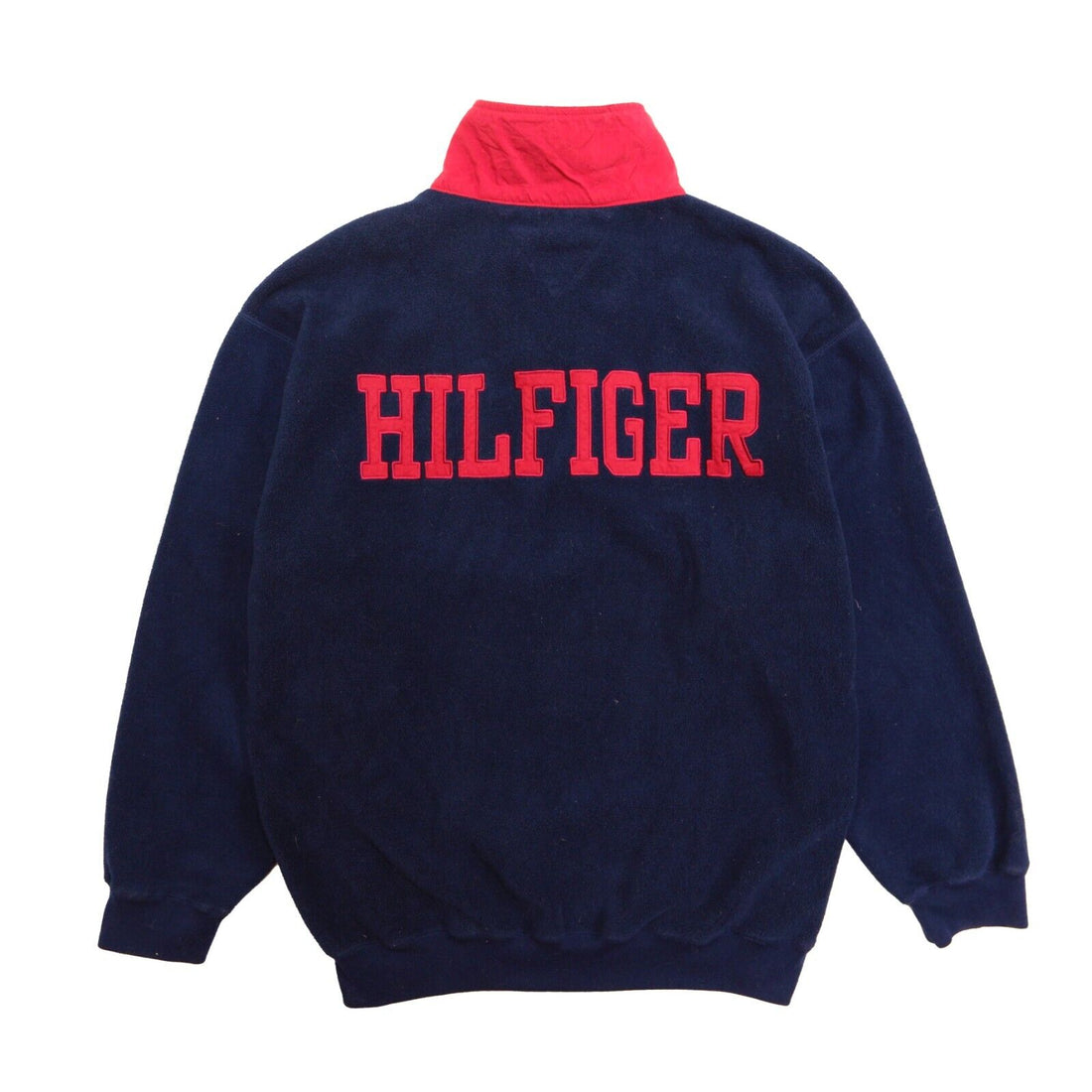 Vintage Tommy Hilfiger Flag Fleece Jacket Size XL 1/4 Zip Pullover