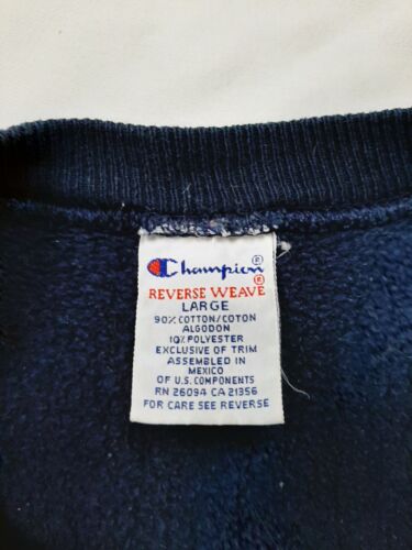 Vintage Champion Reverse Weave Sweatshirt Crewneck Size Large Blue