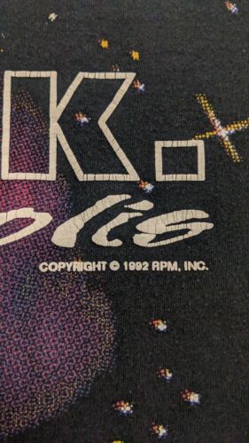 Vintage Rock Minneapolis Skyline T-Shirt Size XL Space 1992 90s