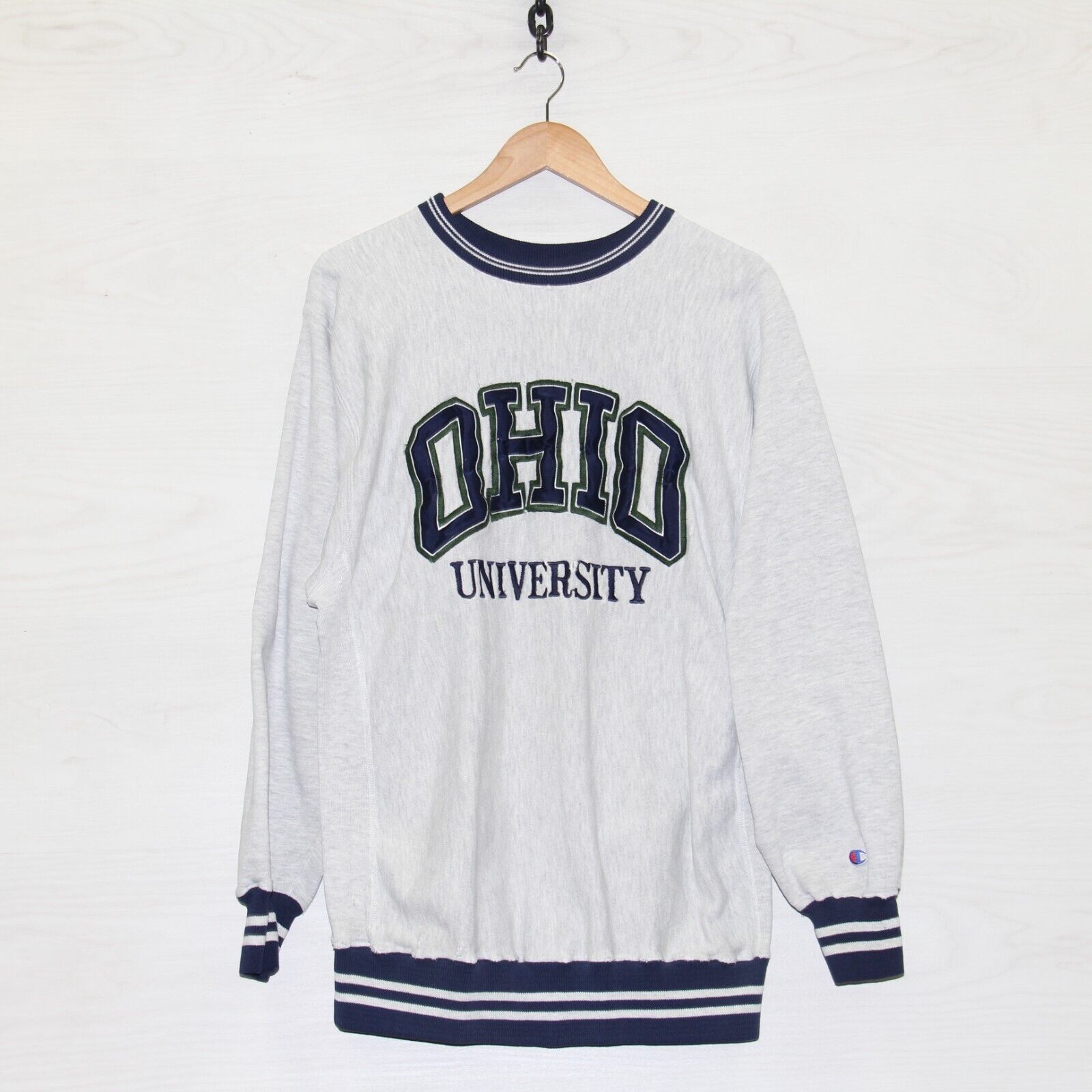 Vintage Ohio University Champion Reverse Weave Sweatshirt Size XL Gray 90s  NCAA