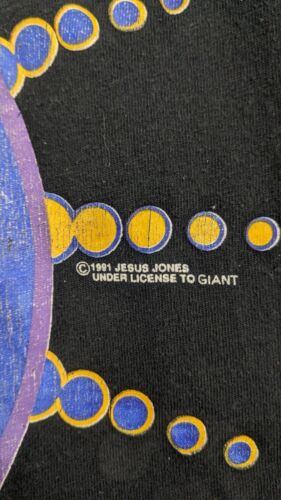 Vintage Jesus Jones Doubt Tour T-Shirt Size XL Black Band Tee 1991 90s