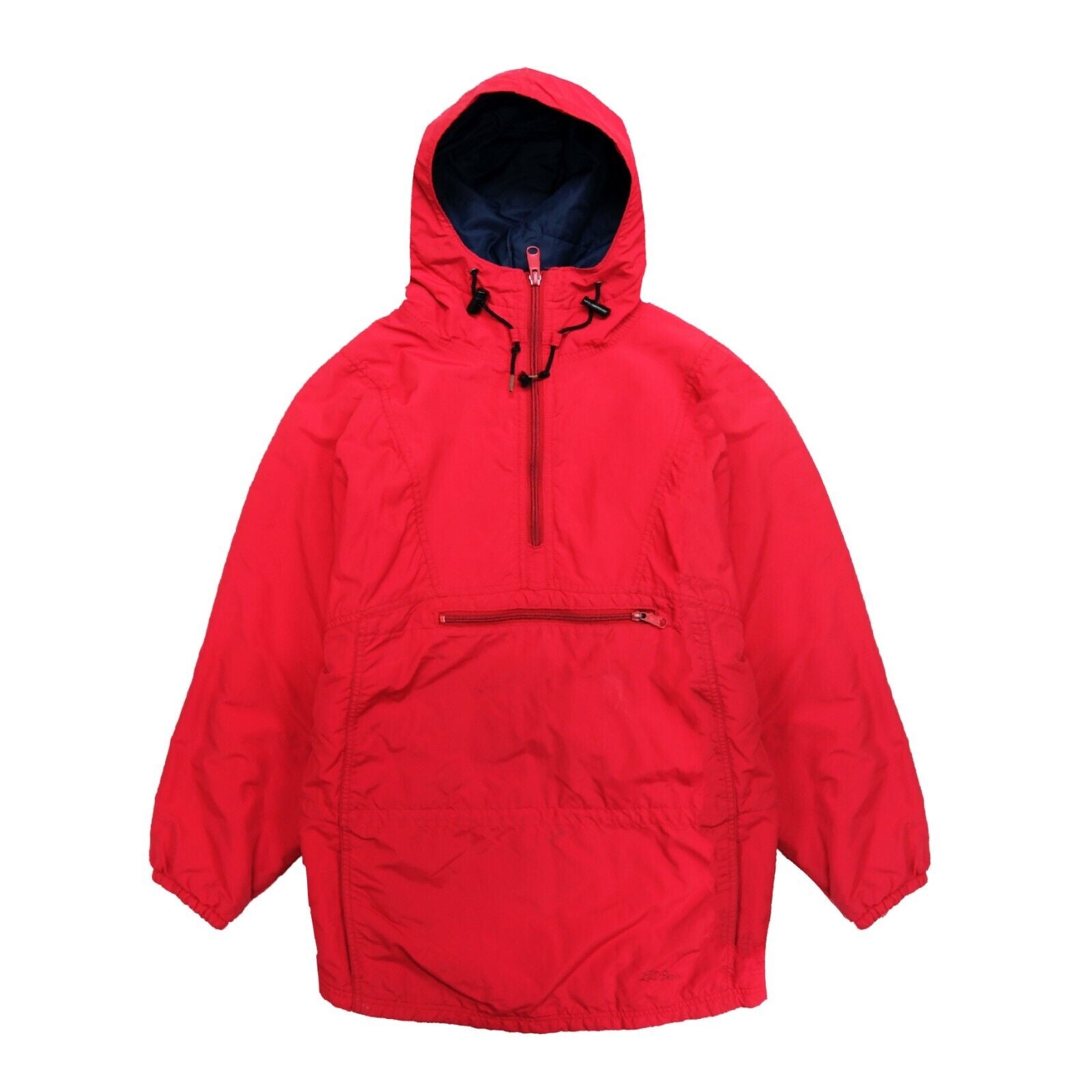 Vintage LL Bean Windbreaker Light Jacket Size Large Red 1 2 Zip