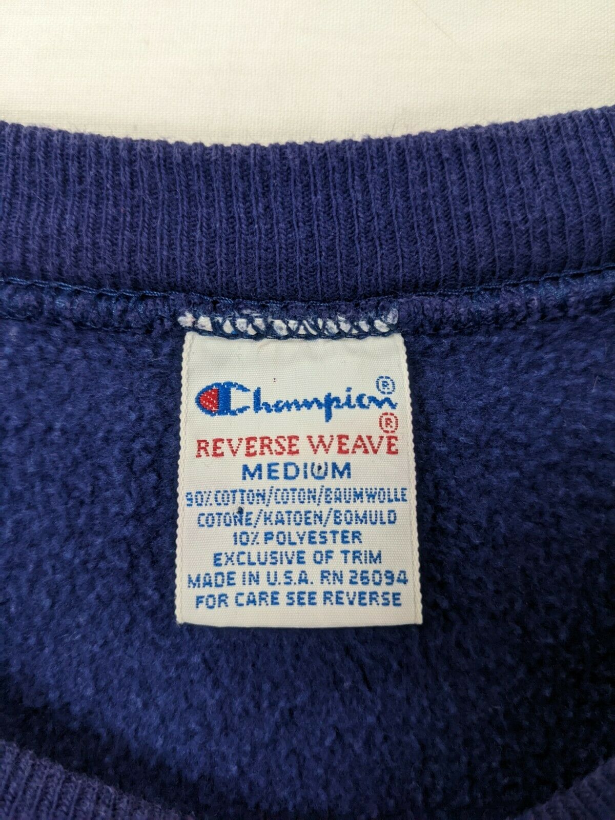 Champion Reverse Weave Sweatshirt Crewneck Medium 90s Embroidered Made USA  VTG