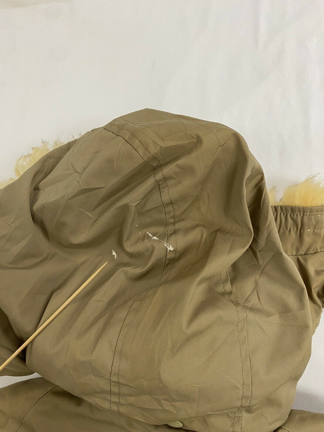 Vintage Sears Parka Puffer Jacket Size 40 Beige Tan Down Insulated Made Canada