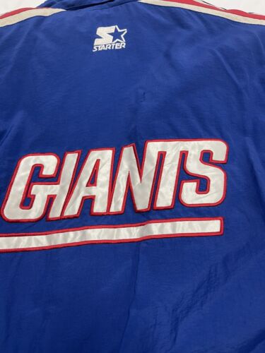Vintage New York Giants Starter Puffer Jacket Size XL Insulated Full Zip NFL