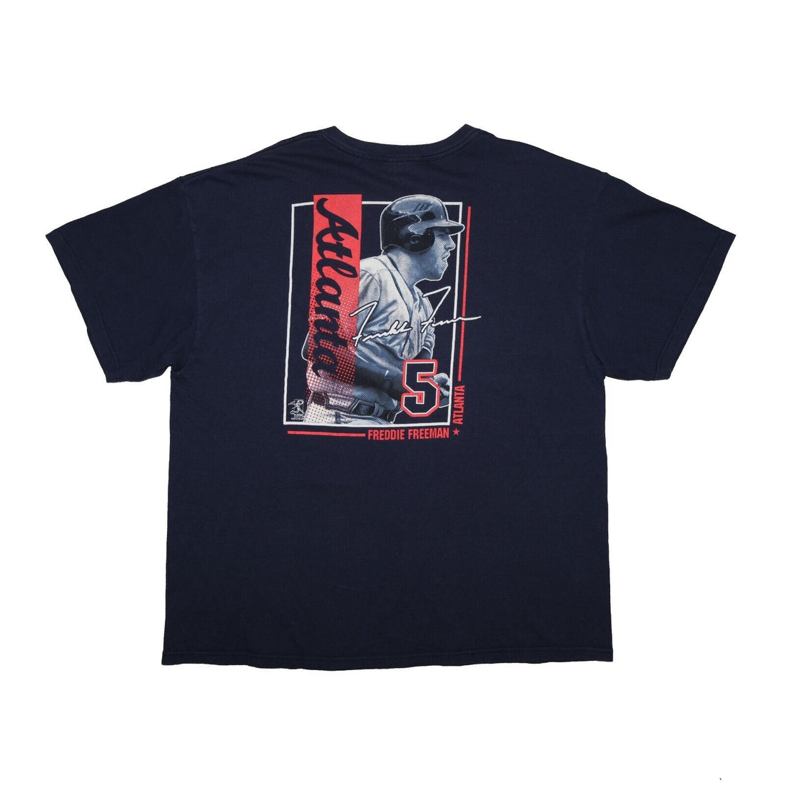 Vintage Atlanta Braves Eddie Freeman T-Shirt Size XL Blue MLB
