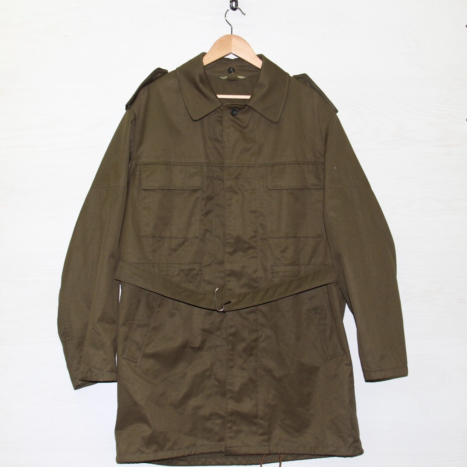 Vintage OZKN Presov Military Parka Coat Jacket Sz Large Green Army 86 3 100  247