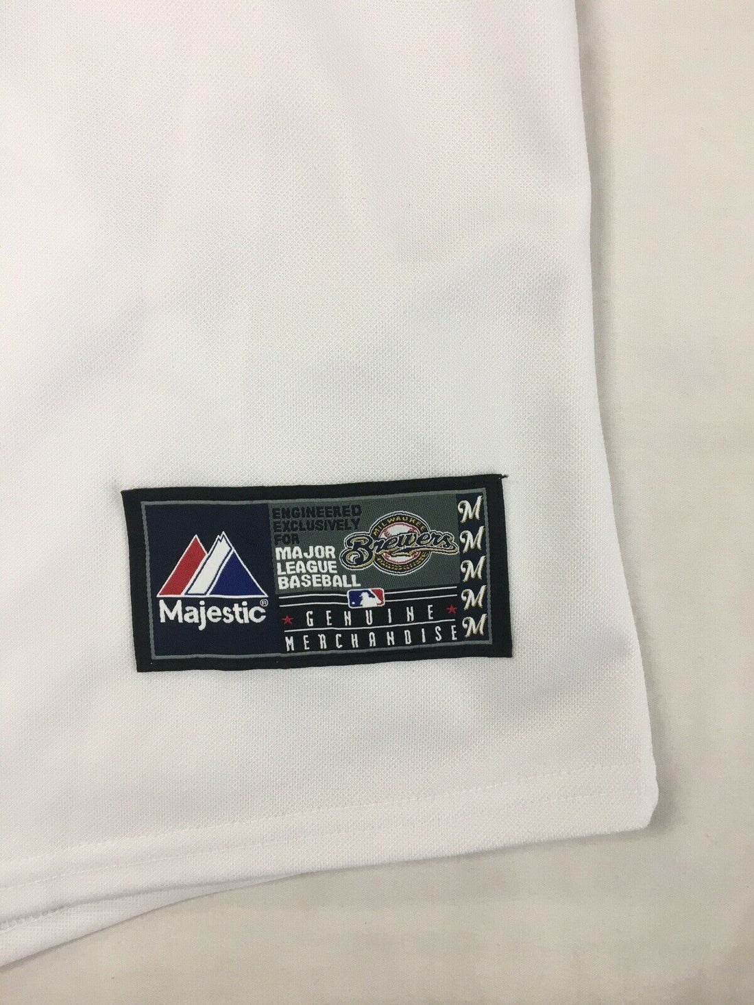 Milwaukee Brewers Majestic Jersey Size 3XL White MLB Sewn Stitched