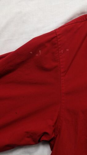Vintage Polo Sport Ralph Lauren Bomber Jacket Size Large Red Fleece Lined