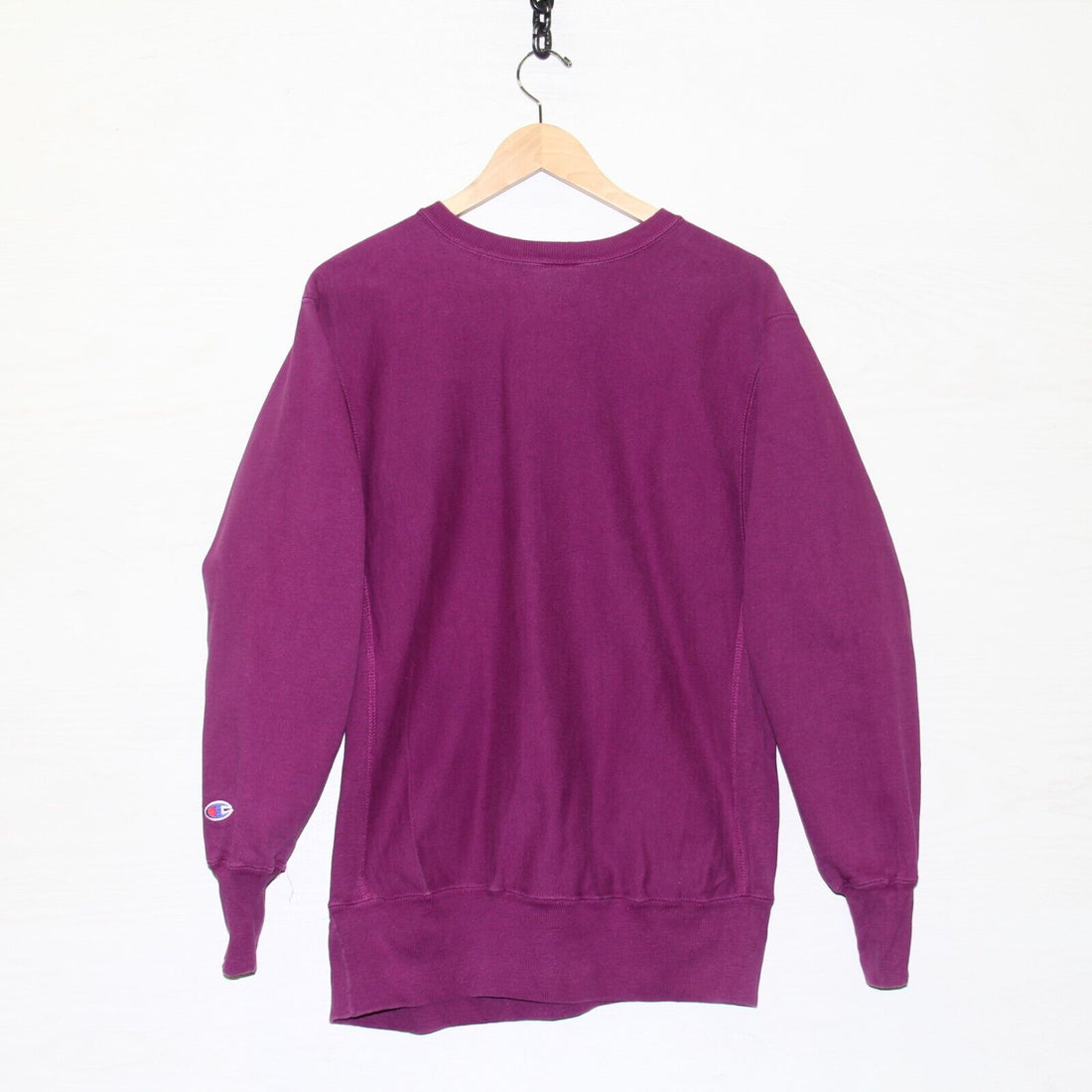 Vintage Champion Reverse Weave Blank Sweatshirt Crewneck Size Medium Purple 90s