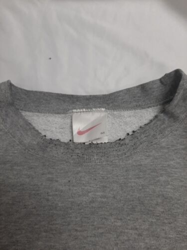 Vintage Nike Sweatshirt Crewneck Size Medium Gray 90s Embroidered Swoosh