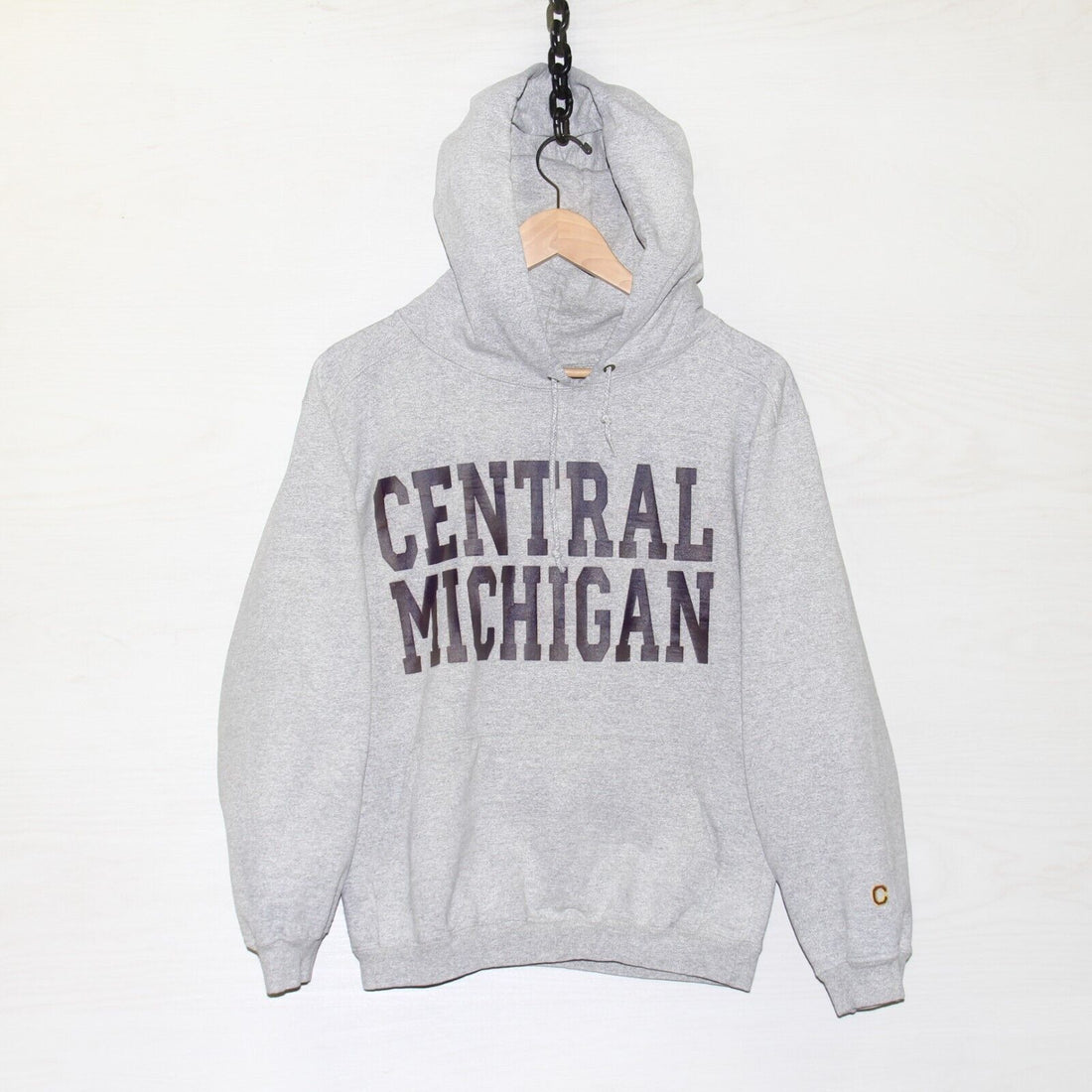 Vintage Central Michigan Chippewas Sweatshirt Hoodie Sz Small Made USA 90s NCAA