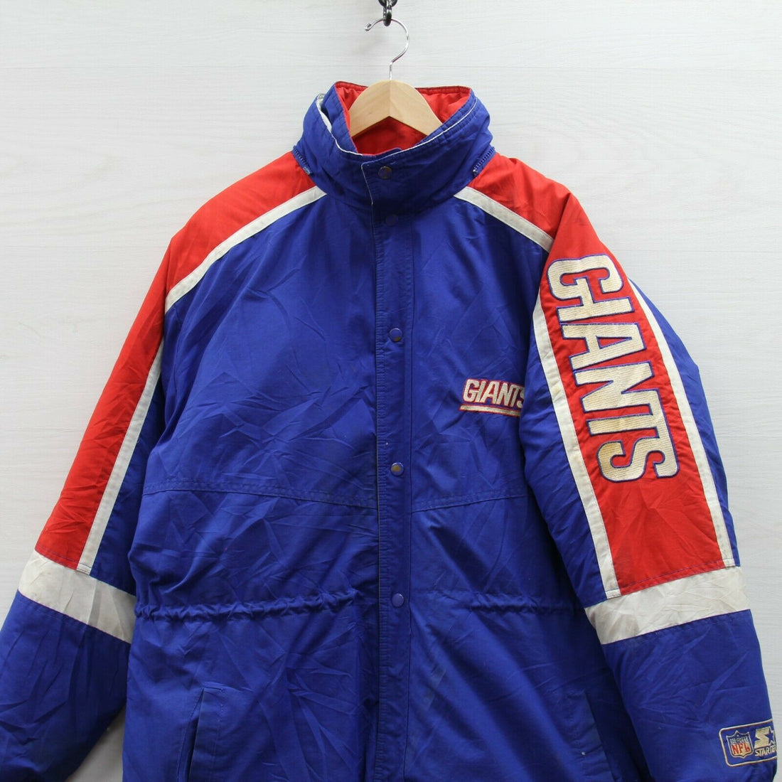 90's New York Giants Apex One Packable NFL Windbreaker Jacket Size