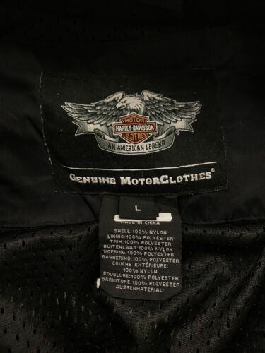 Vintage Harley Davidson Motorcycles Bomber Jacket Size Large Biker Flames