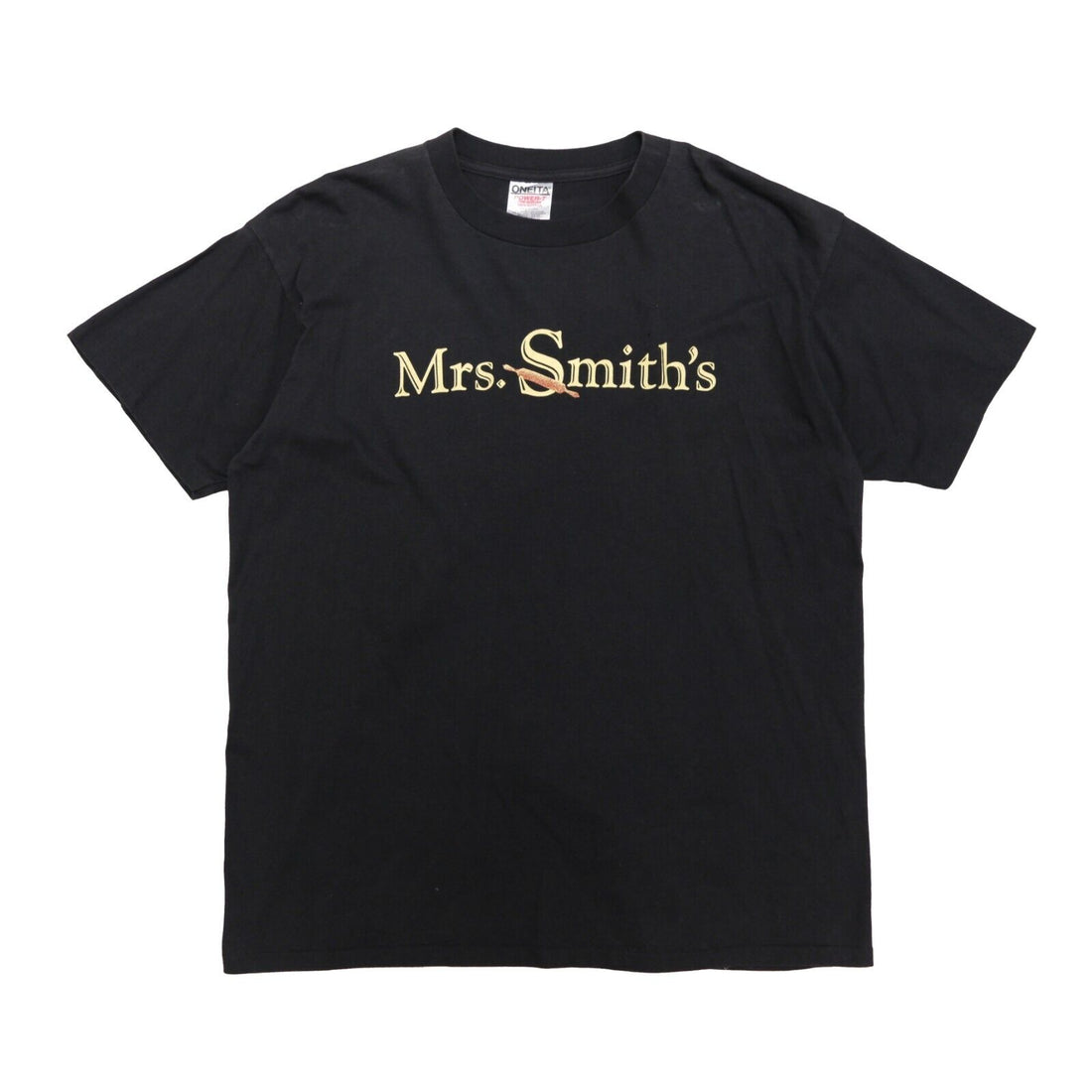 Vintage Mrs Smiths Bakeries T-Shirt Size XL Black Frozen Pies 90s