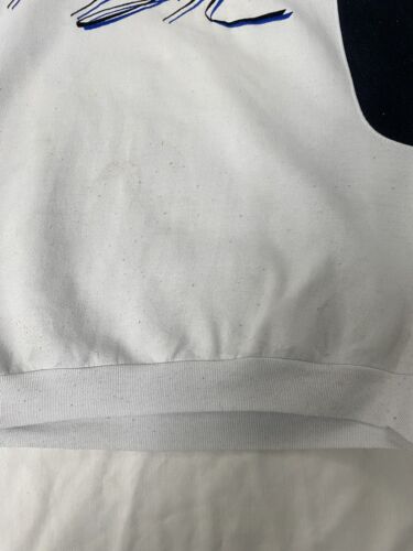 Vintage Nike Flight Sweatshirt Crewneck Size Medium 80s 90s White Blue