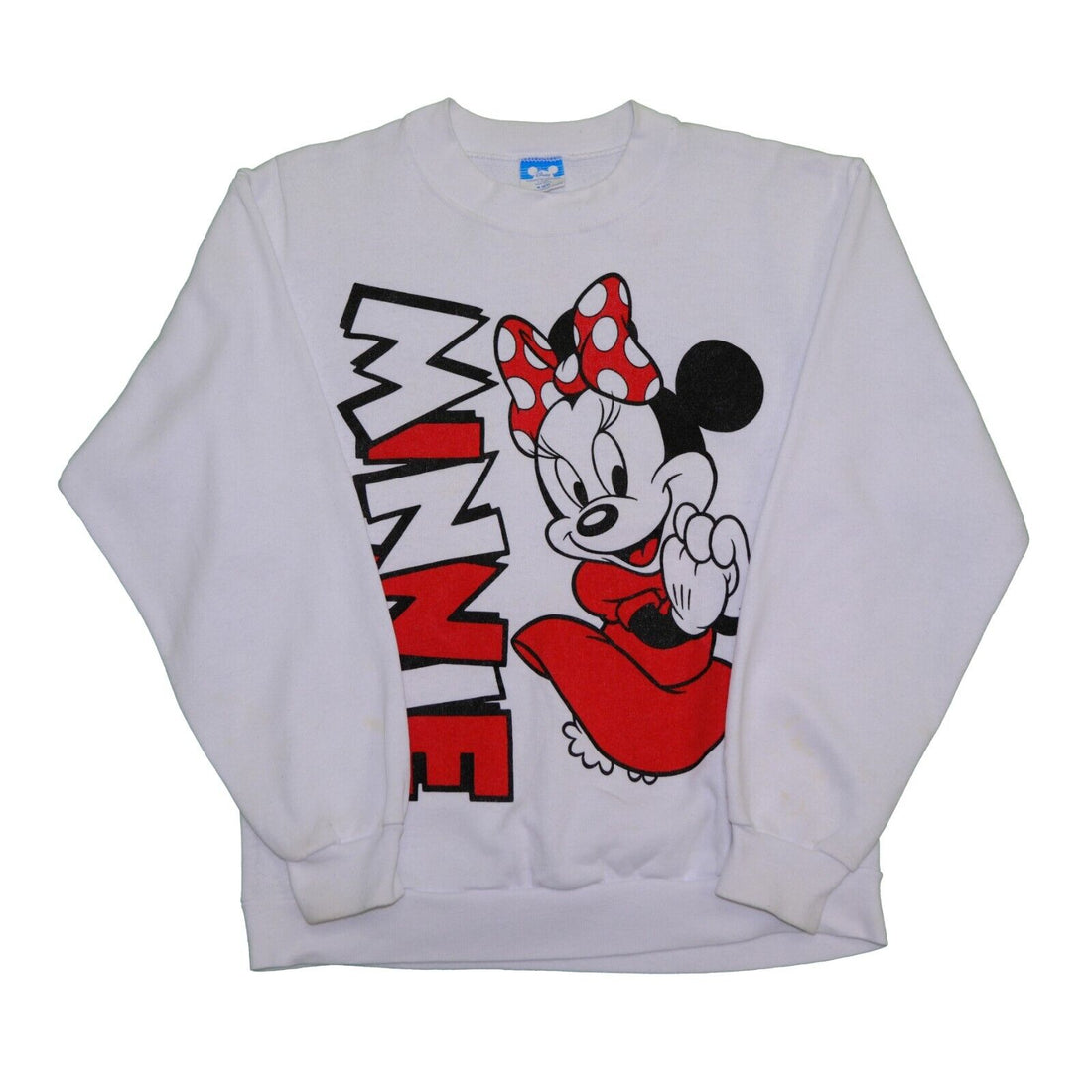 Vintage Minnie Mouse Disney Sweatshirt Crewneck Size Medium 80s Double Sided