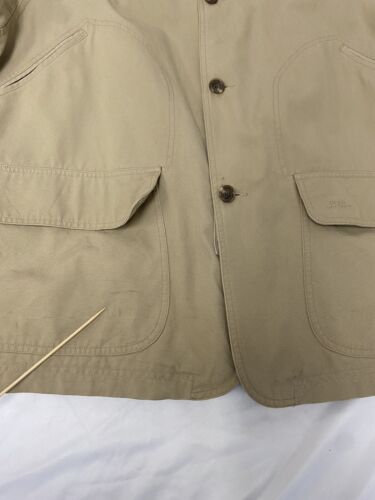 Vintage Polo Ralph Lauren Plaid Lined Chore Coat Jacket Size XL Beige