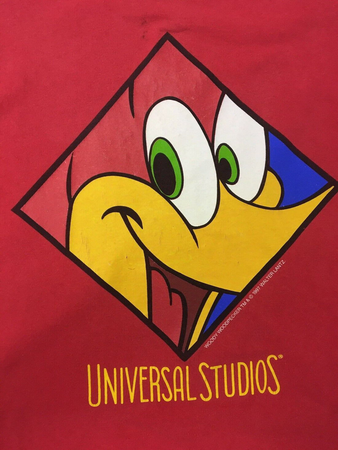 Woody Woodpecker Universal T-Shirt Medium 1997 90s Single Stitch Made USA VTG
