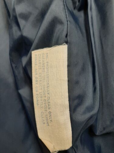 Vintage Butwin Leather Wool Varsity Bomber Jacket Size Medium Blue 50s 60s
