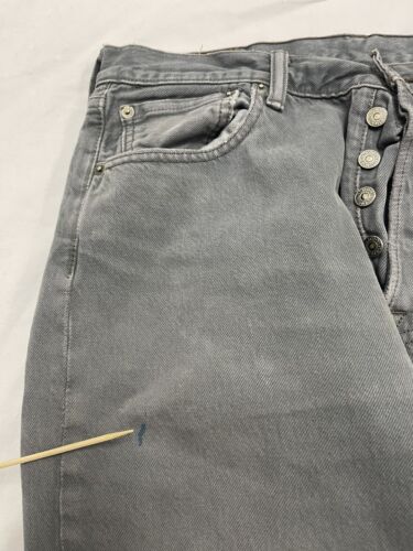 Vintage Levi Strauss & Co 501 Denim Jeans Size 34 X 32 Gray Button Fly