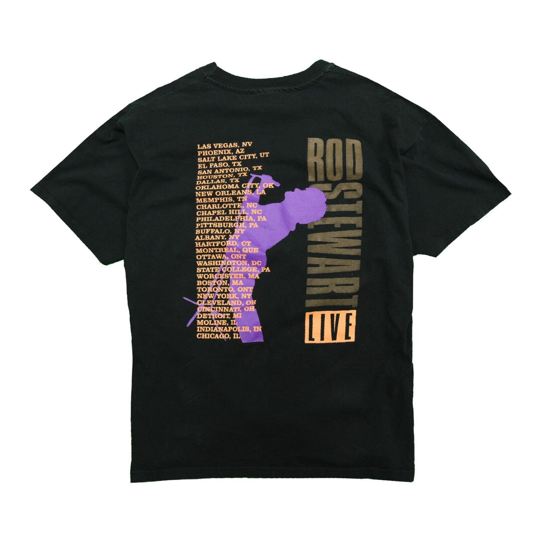 Vintage Rod Steward Live Tour Winterland T-Shirt Size XL Music 90s