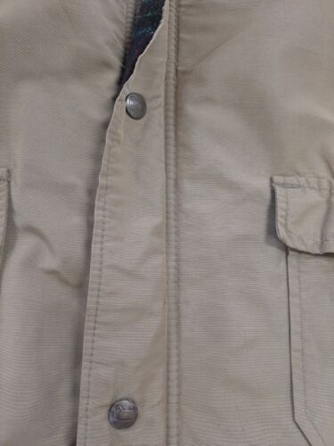 Vintage Woolrich Field Coat Jacket Size XL Beige Wool Lined