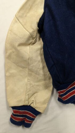 VINTAGE RARE MADE IN USA 80's DELONG BUFFALO BILLS LETTERMAN JACKET SIZE 46