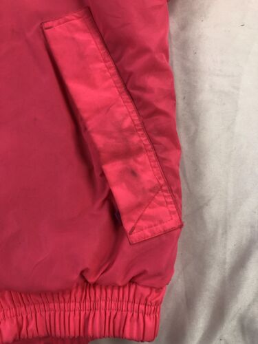 Vintage Nike Aqua Gear Bomber Jacket Size Large Pink 90s Fleece Lined