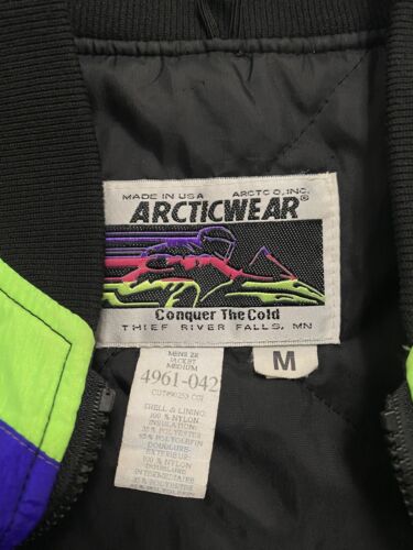 Vintage ArcticWear Snowmobile Jacket Size Medium 90s Team Arctic Racing Purple
