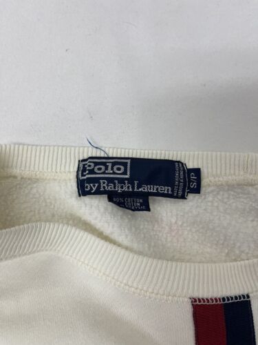 Vintage Polo Ralph Lauren Sweatshirt Size Small 90s White Embroidered Crest