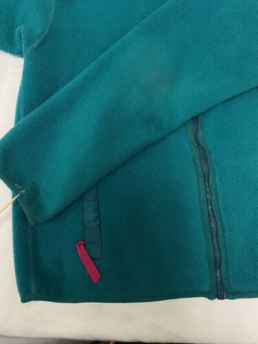 VTG 90s Patagonia 42111 Blue Teal Fleece Lined Full Zip Coat Outer Layer on sale M