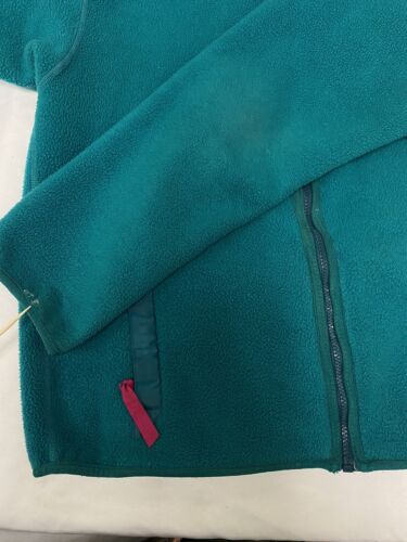 Vintage Patagonia Fleece Jacket Size Medium Teal 90s Full Zip