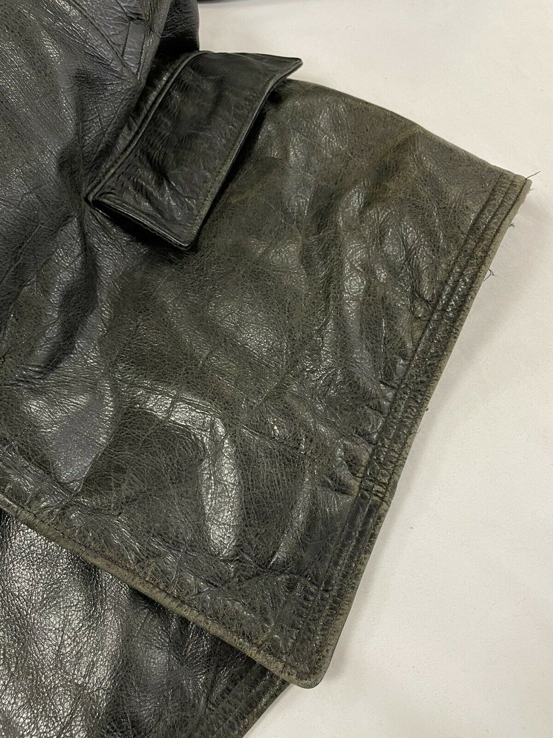 Vintage Barnstormer Leather Coat Jacket Size Large Sherpa Collar Lined