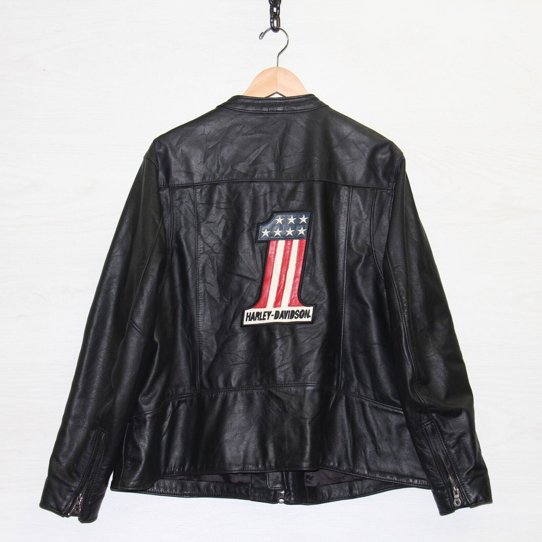 Vintage Harley Davidson Leather Motorcycle Jacket Size Large Made In U –  Throwback Vault