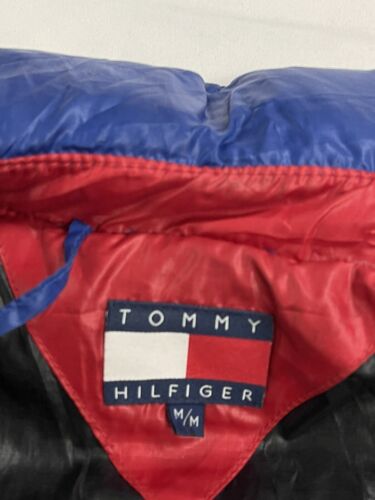 Vintage Tommy Hilfiger Puffer Jacket Size Medium Blue Down Insulated
