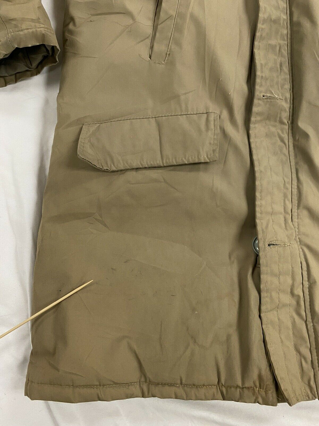 Vintage Sears Parka Puffer Jacket Size 40 Beige Tan Down Insulated Made Canada
