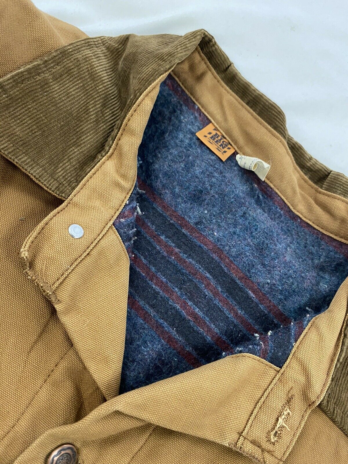 Vintage Wrangler Big Ben Canvas Barn Chore Work Jacket 50 Blanket Line –  Throwback Vault