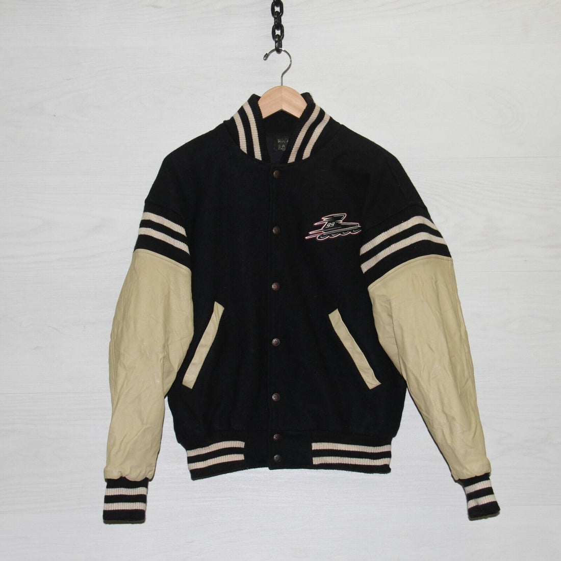 Vintage Wayne Gretzky Roller Hockey Leather Wool Varsity Jacket Size Medium NHL