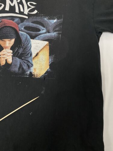 Vintage 8 Mile Eminem T-Shirt Size Large Black Movie Promo Rap Hip Hop