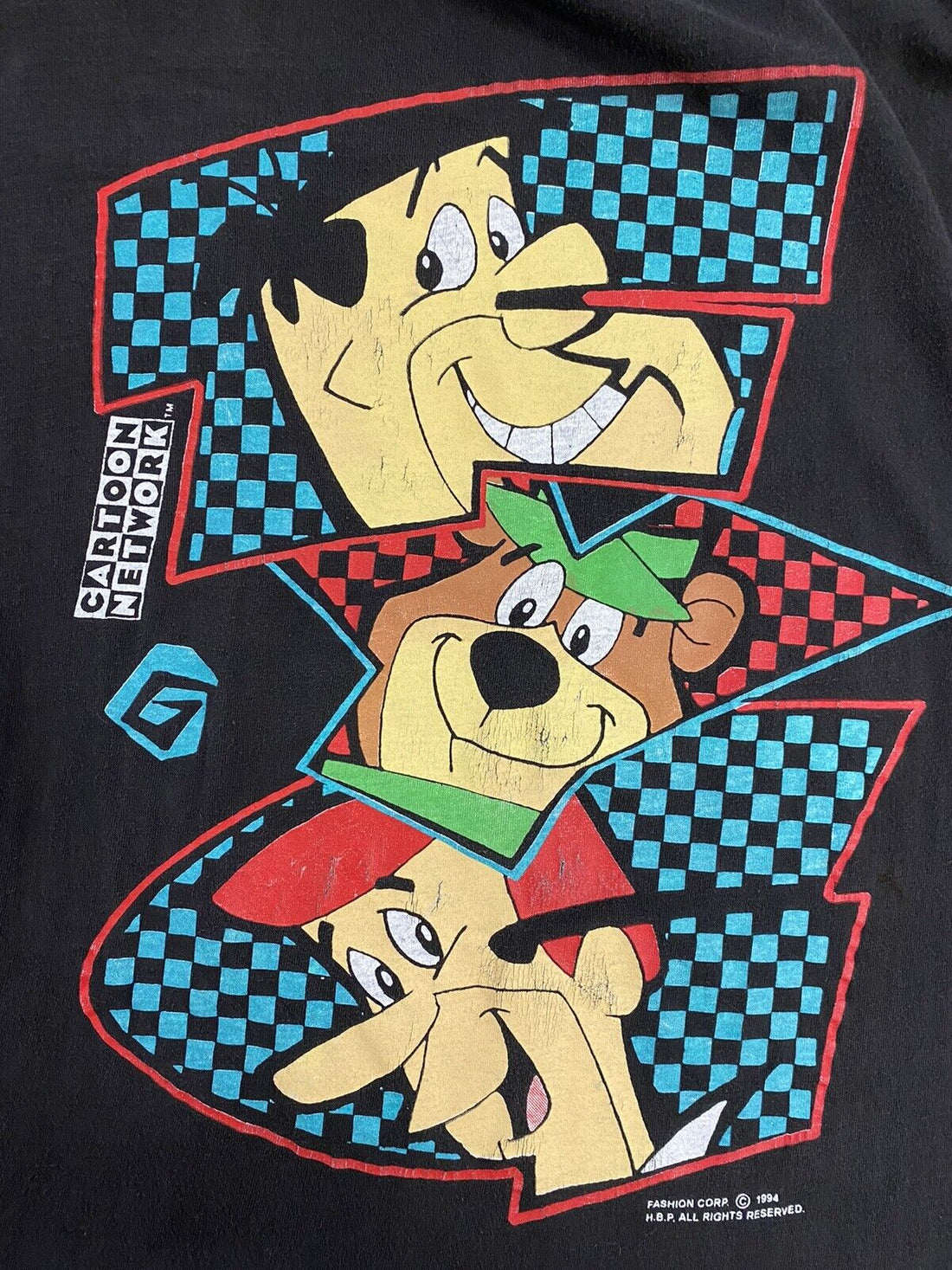 Vintage Cartoon Network T-Shirt Sz Large 1994 90s Flintstones Jetsons Yogi Bear
