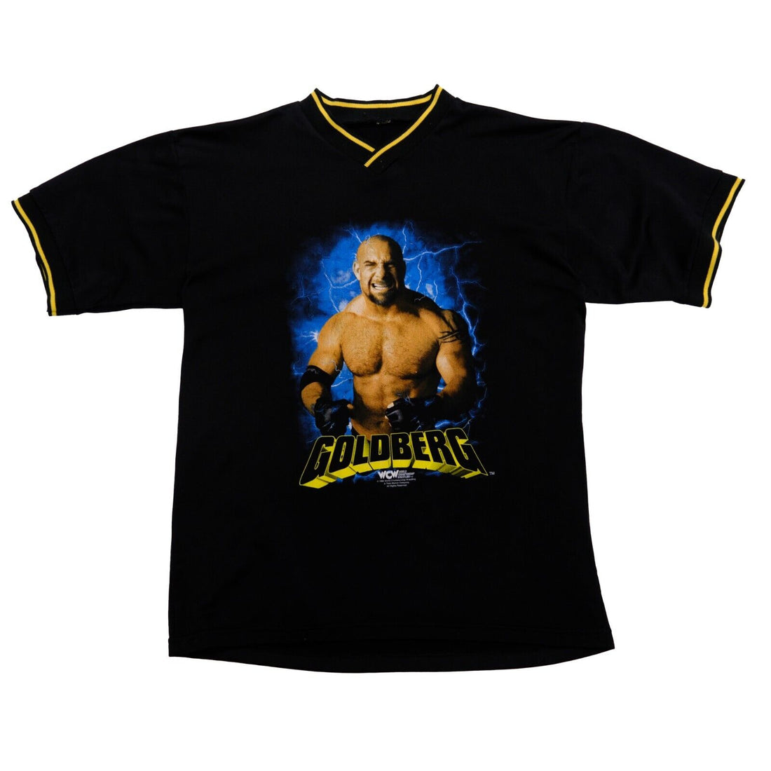 Vintage Goldberg WCW Jersey T-Shirt Size XL Black Wrestling 90s 1997