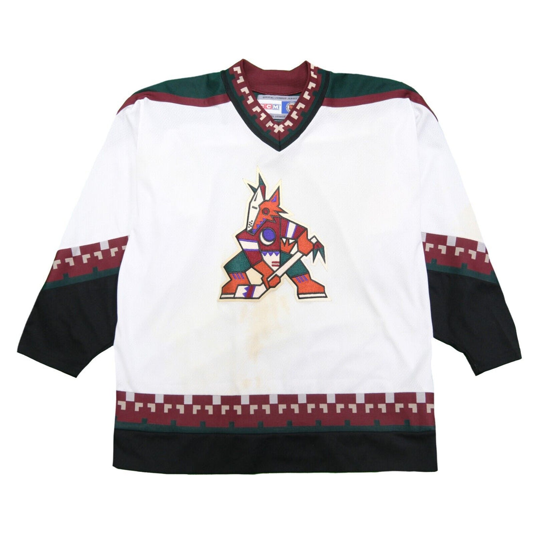 Arizona Coyotes sz 50 Medium White Kachina Adidas Hockey Jersey