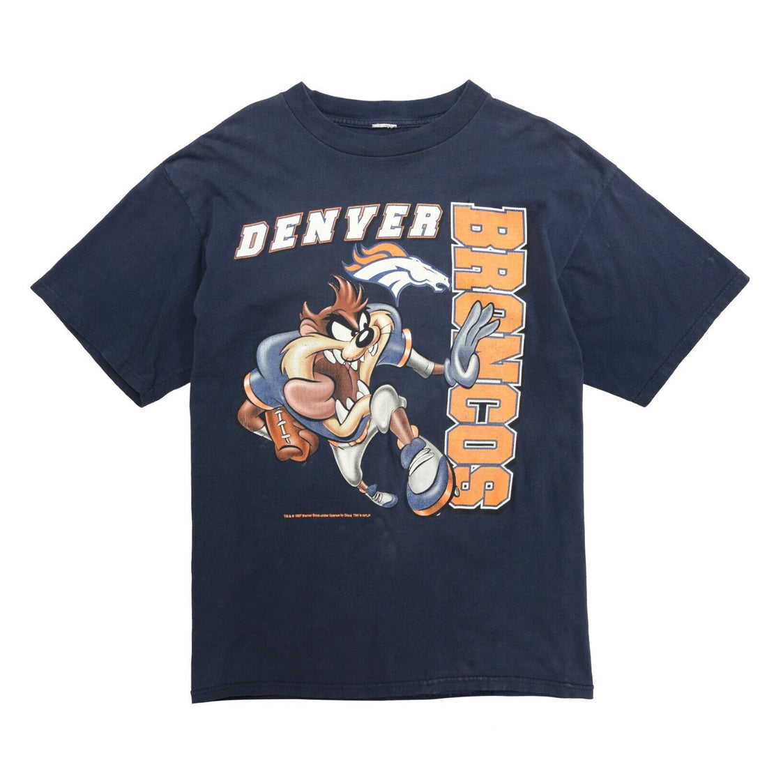 Vtg Taz Chicago Bears YOUTH T-Shirt All Over Print Looney Tunes Warner Bros  1992